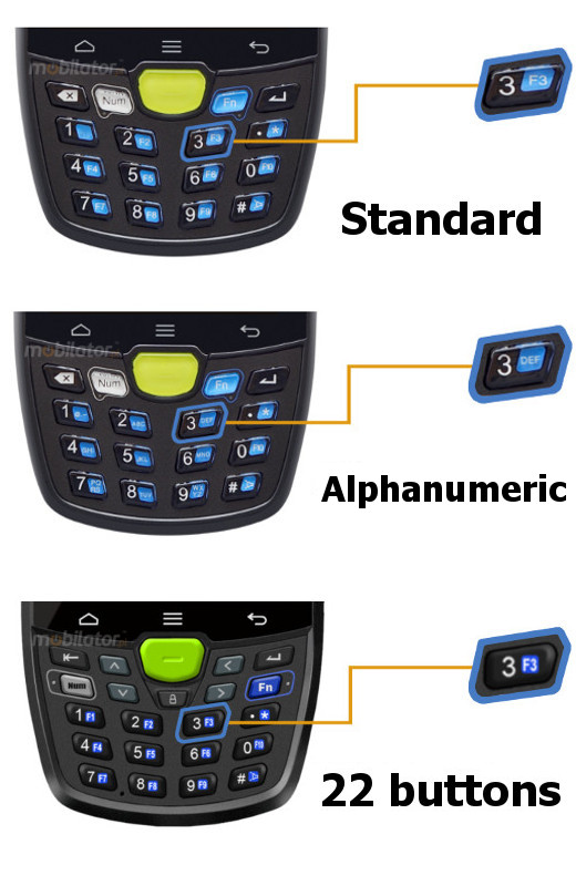 keyborad Mps8W standard 22 buttons alphanumeric